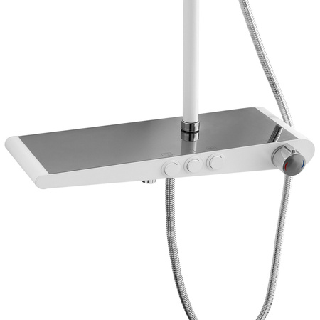 ZESTAW PRYSZNICOWY NATRYSKOWY NATYNKOWY LIVIA S-1205CW CHROM/BIAŁY