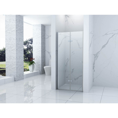 DRZWI PRYSZNICOWE SKŁADANE BOSTON - 190 X 70 CM CHROM