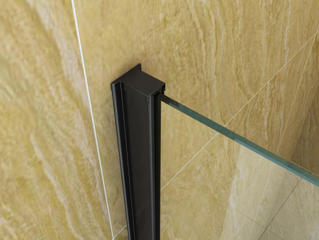 PARAWAN NAWANNOWY ASTON 1-SKRZYDŁOWY 80X150 FIX CZARNY