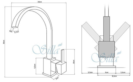 BATERIA KUCHENNA PURO ZLEWOZMYWAKOWA S-1004 CHROM