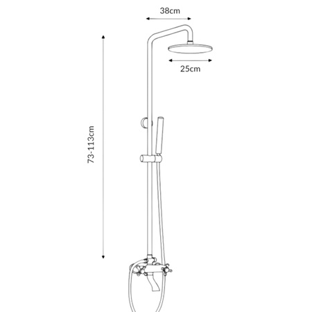 ZESTAW PRYSZNICOWY NATRYSKOWY NATYNKOWY GRETA S-1209 CHROM