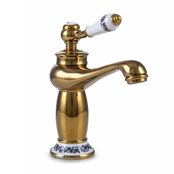 BATERIA UMYWALKOWA PALOMA STOJĄCA NISKA RETRO S-1107 ZŁOTA