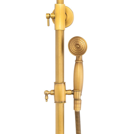 ZESTAW PRYSZNICOWY NATRYSKOWY NATYNKOWY RETRO CAMILLA S-1197V STARE ZŁOTO