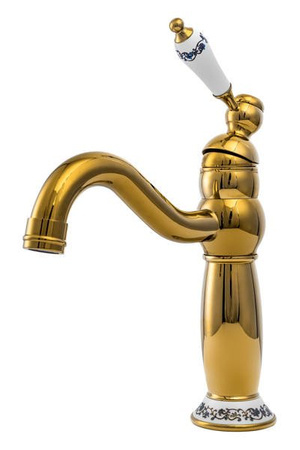 BATERIA UMYWALKOWA PALOMA STOJĄCA NISKA RETRO S-1109 ZŁOTA