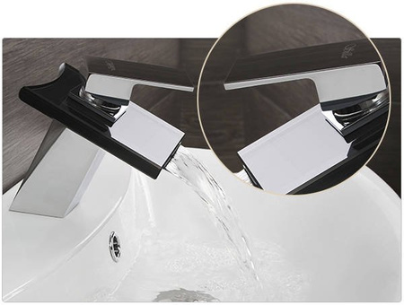 BATERIA UMYWALKOWA SZKLANA LUNA STOJĄCA NISKA S-1002 CHROM