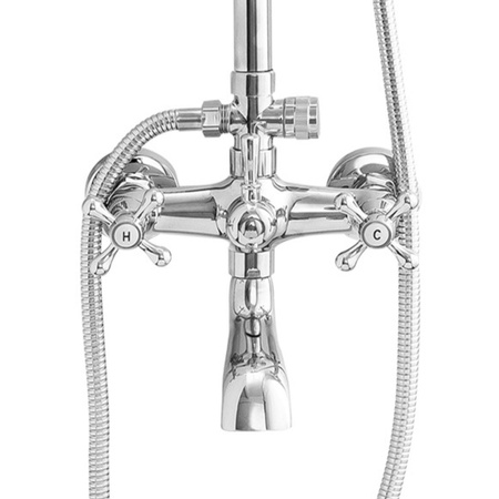 ZESTAW PRYSZNICOWY NATRYSKOWY NATYNKOWY RETRO CAMILLA S-1197 CHROM