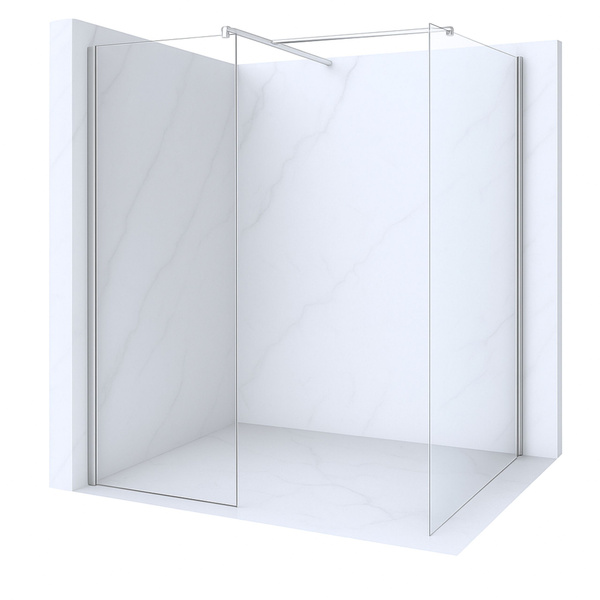 ŚCIANKA PRYSZNICOWA PALMER WALK-IN DOUBLE 2-CZĘŚCIOWA 120x200 120x200 TRANSPARENT CHROM