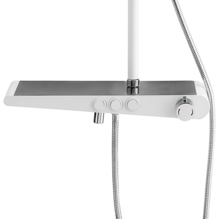 ZESTAW PRYSZNICOWY NATRYSKOWY NATYNKOWY LIVIA S-1205CW CHROM/BIAŁY