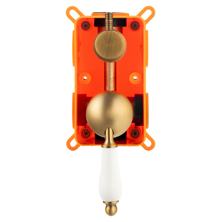 ZESTAW PRYSZNICOWY PODTYNKOWY RETRO S-1175V STARE ZŁOTO