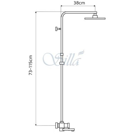 ZESTAW PRYSZNICOWY NATRYSKOWY NATYNKOWY AURORA S-1199 CHROM