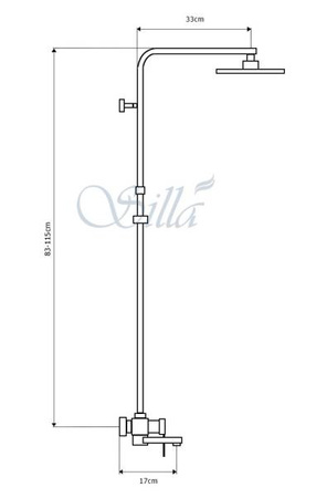 ZESTAW PRYSZNICOWY CUBO NATRYSKOWY NATYNKOWY S-1067B CZARNY