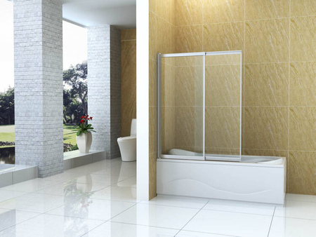 PARAWAN NAWANNOWY SPENCER 2-SKRZYDŁOWY 120X150 ROZSUWANY CHROM