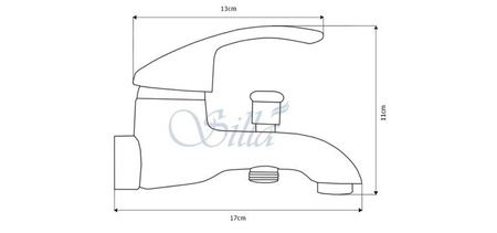 BATERIA WANNOWA EXODO ŚCIENNA S-1076 CHROM