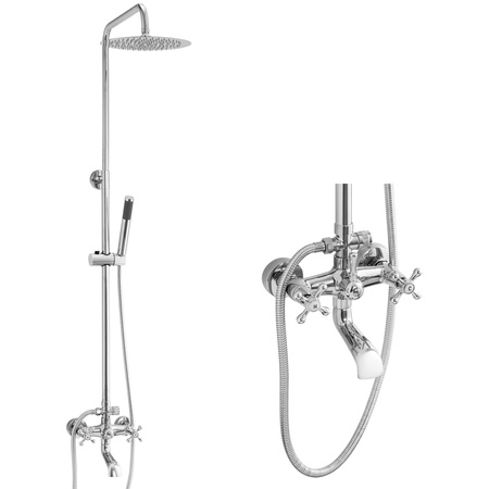 ZESTAW PRYSZNICOWY NATRYSKOWY NATYNKOWY RETRO CAMILLA S-1197 CHROM