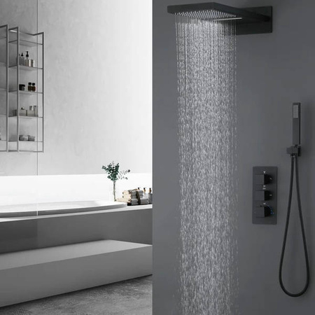 ZESTAW PRYSZNICOWY ENZO NATRYSKOWY PODTYNKOWY S-1159B CZARNY