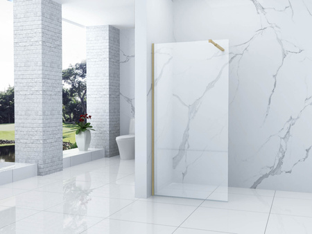 ŚCIANKA PRYSZNICOWA WALK-IN 80x200 TRANSPARENT ZŁOTA