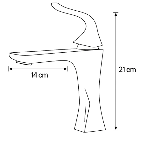 BATERIA UMYWALKOWA ALBA STOJĄCA NISKA S-1142G ZŁOTA