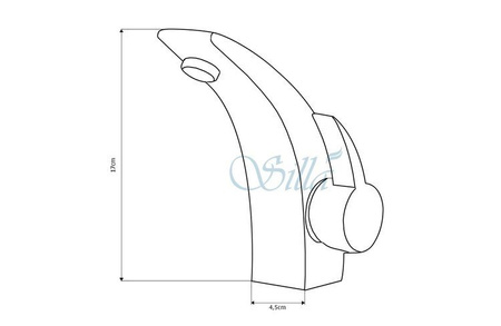 BATERIA UMYWALKOWA STOJĄCA NISKA S-1051 CHROM