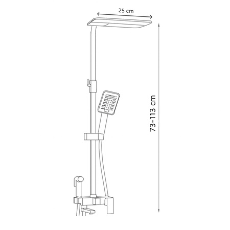 ZESTAW PRYSZNICOWY NATRYSKOWY NATYNKOWY CUBO S-1067WG BIAŁY/ZŁOTY