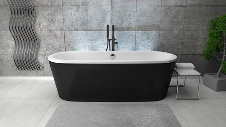 BATERIA WANNOWA PURO WOLNOSTOJĄCA S-1083B CZARNA