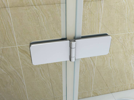 PARAWAN NAWANNOWY MARION 3-SKRZYDŁOWY 120X140 RUCHOMY CHROM