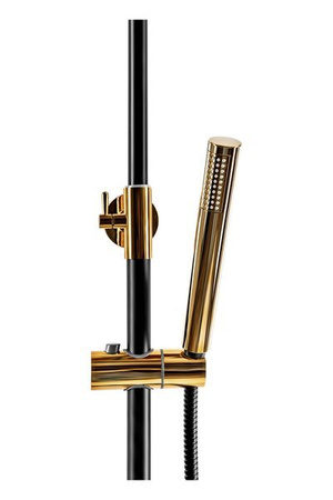 ZESTAW PRYSZNICOWY NATRYSKOWY HUGO S-1132 CZARNY ZŁOTY