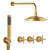 ZESTAW PRYSZNICOWY VERANNI PODTYNKOWY RETRO S-1127V STARE ZŁOTO