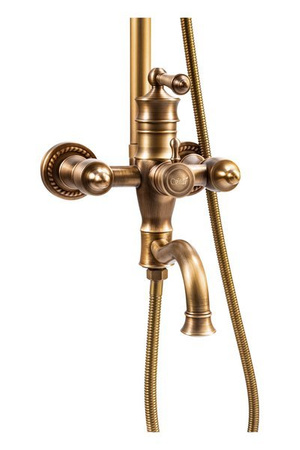 ZESTAW PRYSZNICOWY NATYNKOWY ADELITA RETRO S-1125 STARE ZŁOTO