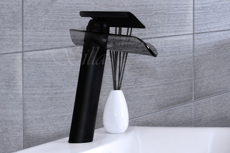 BATERIA UMYWALKOWA MONA WYSOKA SZKLANA S-1025B CZARNA