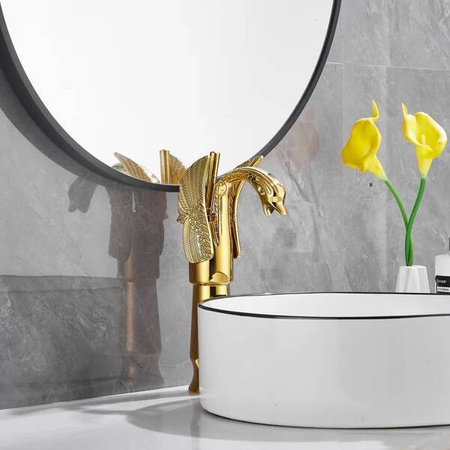 BATERIA UMYWALKOWA SWENNA WYSOKA RETRO S-1178G ZŁOTA