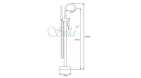 BATERIA WANNOWA ROSA WOLNOSTOJĄCA S-1069C CHROM