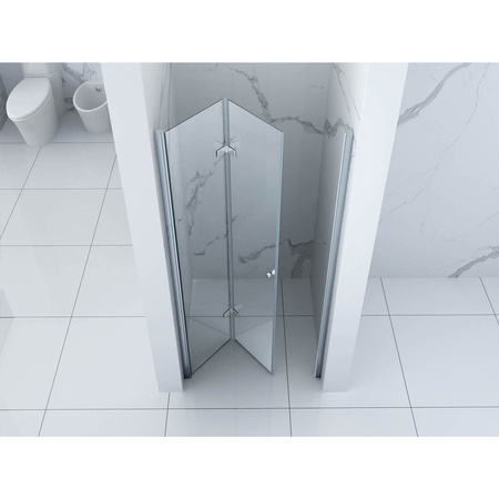 DRZWI PRYSZNICOWE SKŁADANE BOSTON - 190 X 70 CM CHROM