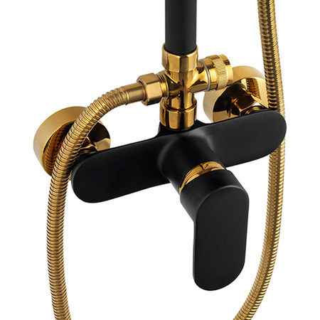 ZESTAW PRYSZNICOWY MARTINA NATRYSKOWY NATYNKOWY S-1190BG CZARNY/ZŁOTY