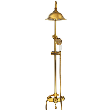 ZESTAW PRYSZNICOWY RETRO LORENZA NATRYSKOWY NATYNKOWY S-1189 ZŁOTY