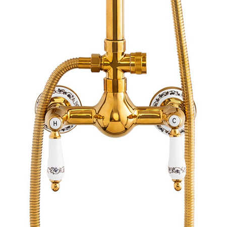 ZESTAW PRYSZNICOWY NATRYSKOWY NATYNKOWY RETRO PALOMA S-1198G ZŁOTO