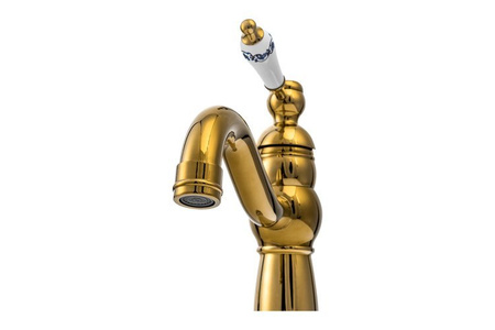 BATERIA UMYWALKOWA PALOMA STOJĄCA NISKA RETRO S-1109 ZŁOTA