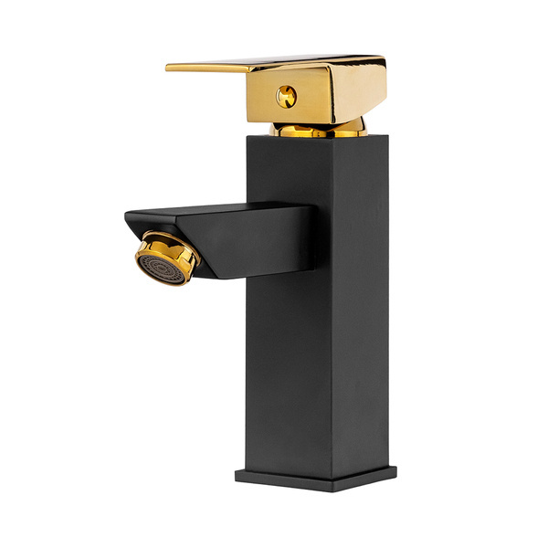 BATERIA UMYWALKOWA STOJĄCA CUBO NISKA S-1022BG CZARNY/ZŁOTY