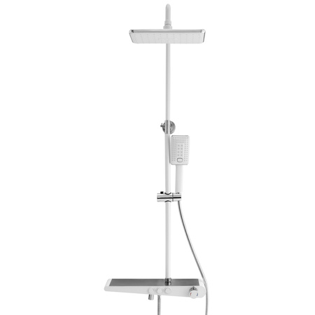 ZESTAW PRYSZNICOWY NATRYSKOWY NATYNKOWY LIVIA S-1205CW CHROM/BIAŁY